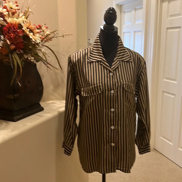 Vintage 80's SILK‎ HOUSE Silk Shirt - Picture 1 of 8